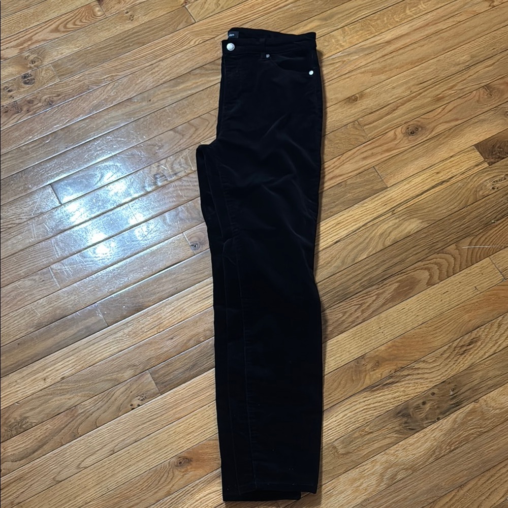 Well Worn Corduroy Black Straight-Leg Pants